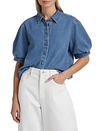 The Billow Sleeve Denim Shirt