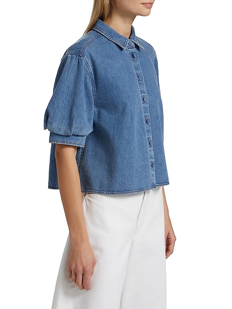 The Billow Sleeve Denim Shirt