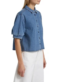 The Billow Sleeve Denim Shirt