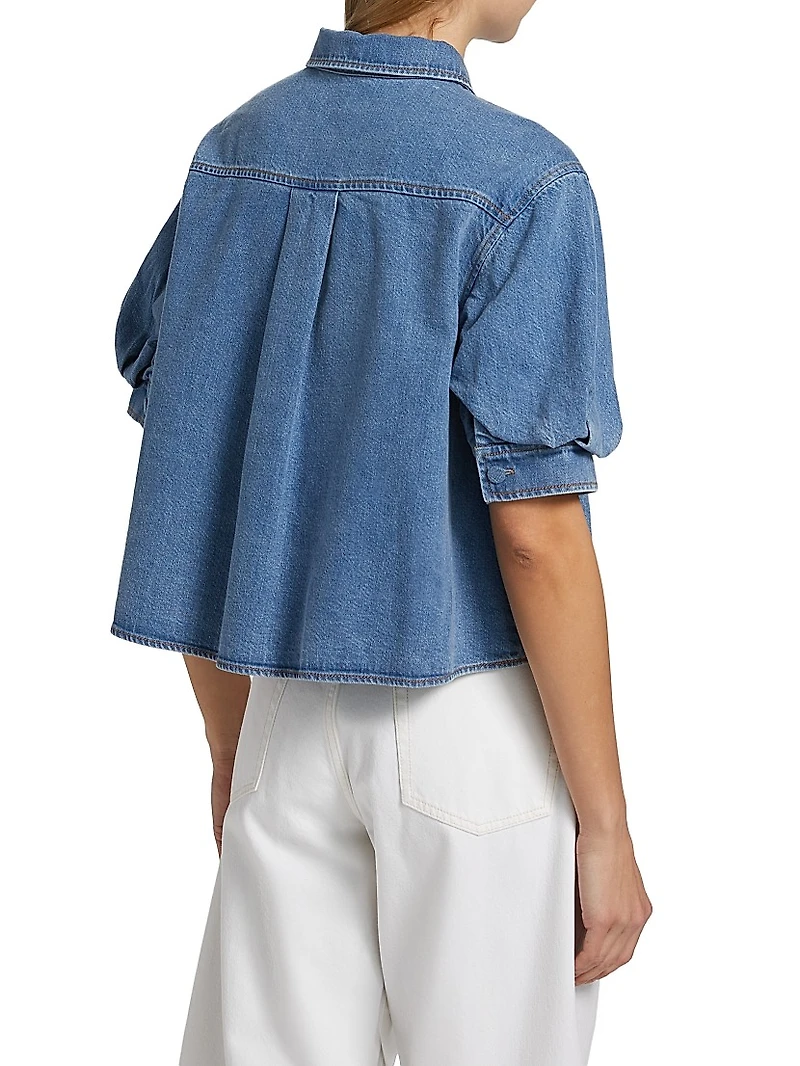 The Billow Sleeve Denim Shirt