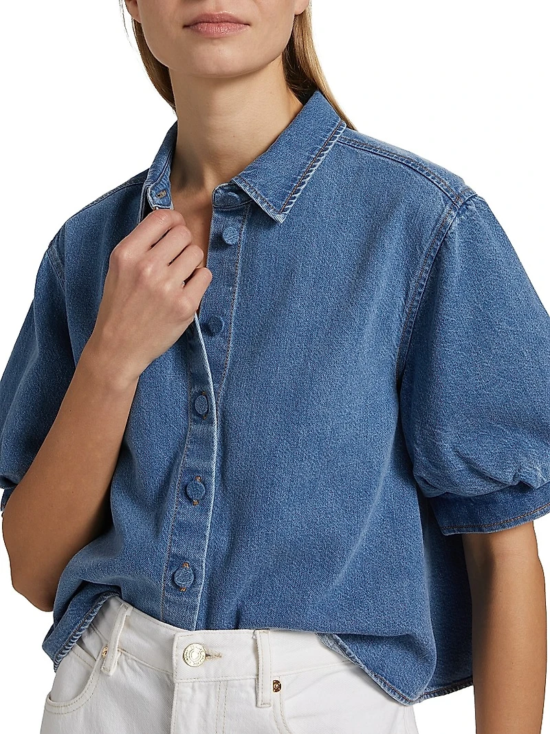 The Billow Sleeve Denim Shirt