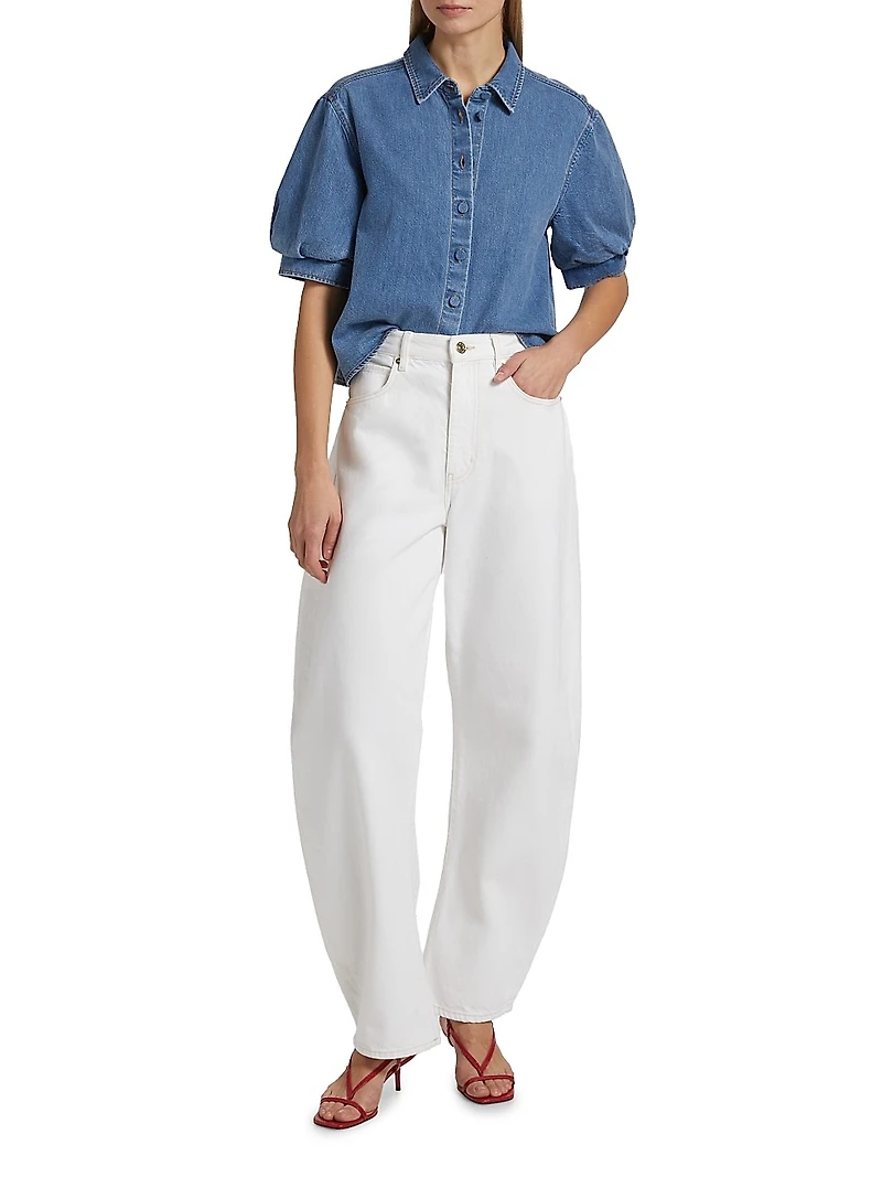 The Billow Sleeve Denim Shirt