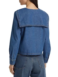 Fleet Denim Sailor-Collar Shirt