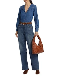 Fleet Denim Sailor-Collar Shirt