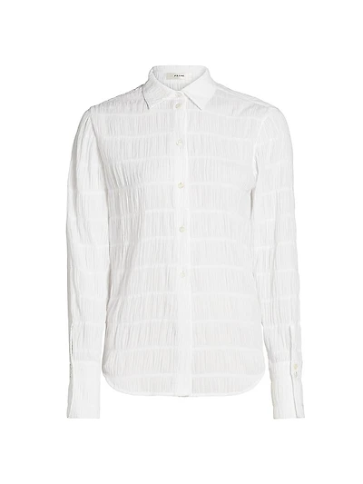 The Smocked Stretch Cotton Shirt