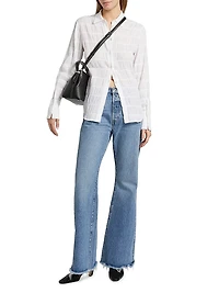 The Smocked Stretch Cotton Shirt
