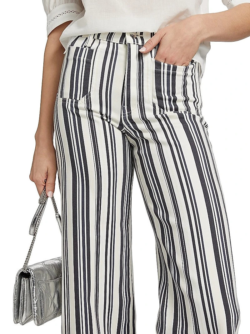 Le Slim High-Rise Palazzo Jeans