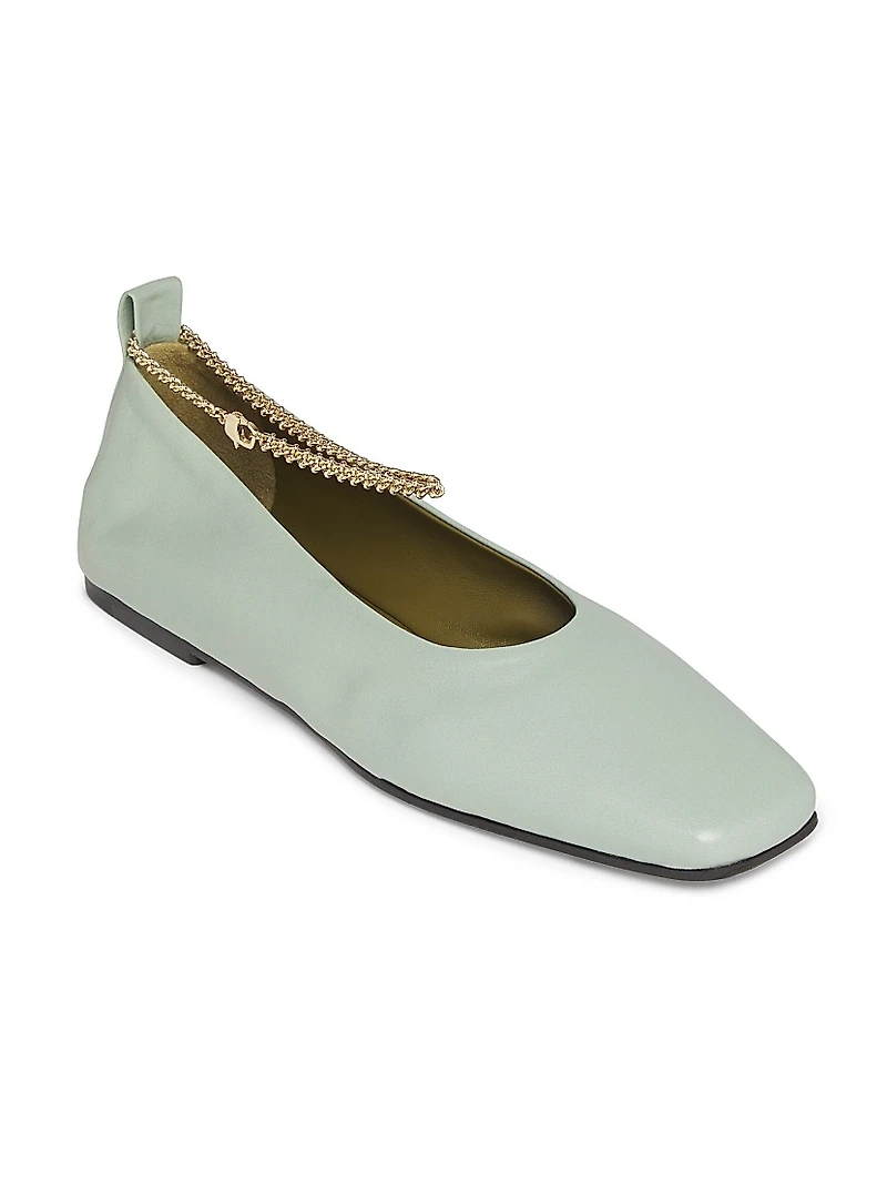 Augusta Leather Ballet Flats