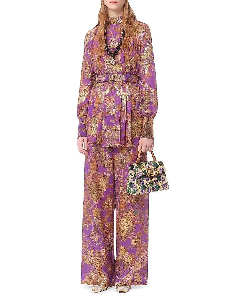 Pants Fil Coupe Lame Cachemire Apres L'hiver