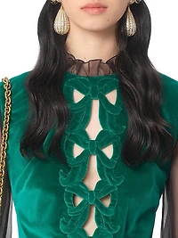 Short Embroidered Organza Dress