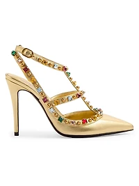 Rockstud Décolleté 100MM Pumps Laminated Nappa