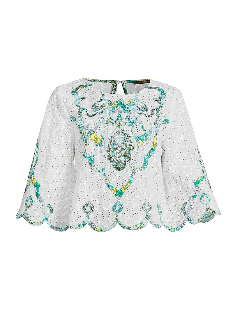 Ramona Eyelet Cotton Blouse