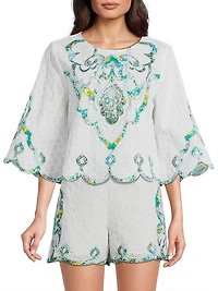 Ramona Eyelet Cotton Blouse