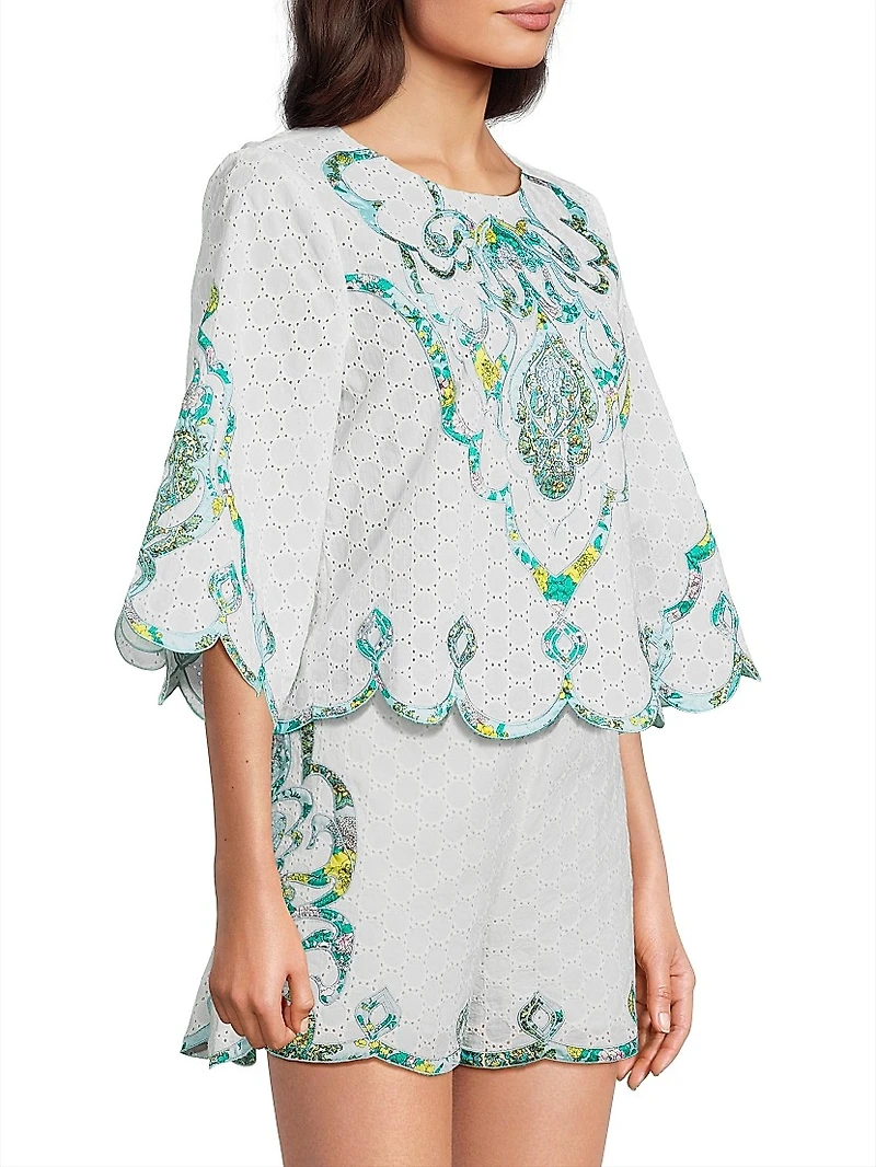 Ramona Eyelet Cotton Blouse