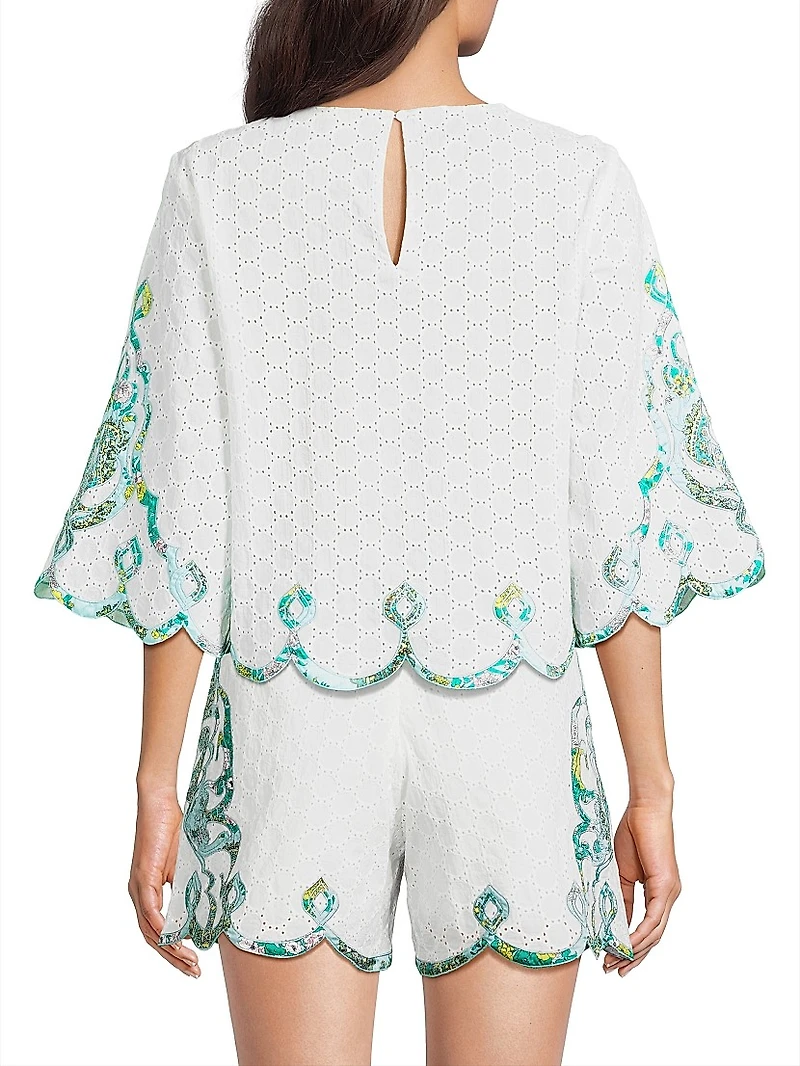 Ramona Eyelet Cotton Blouse