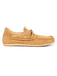 Les Batto Crocodile-Embossed Suede Loafers
