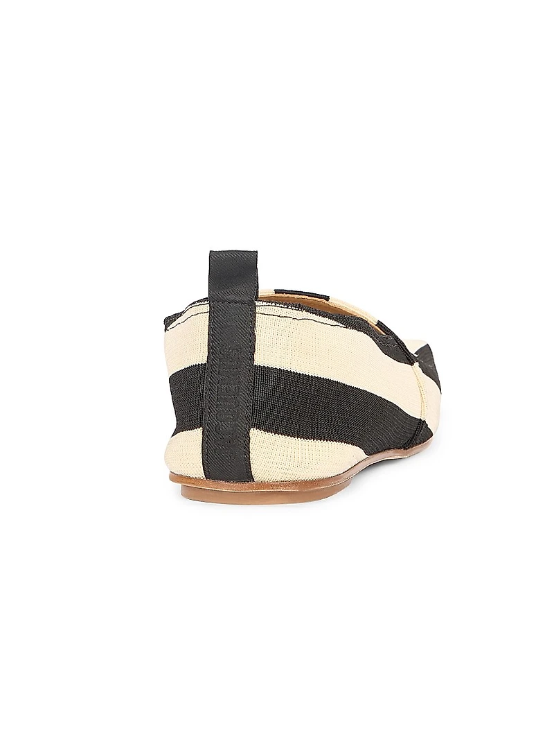 Les Espadrilles Striped Canvas Loafers