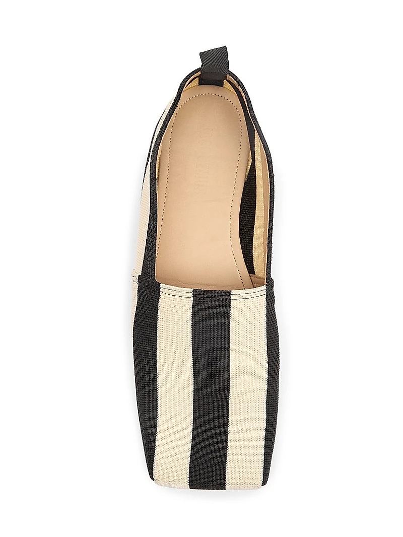 Les Espadrilles Striped Canvas Loafers