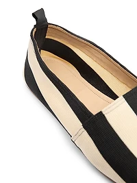 Les Espadrilles Striped Canvas Loafers