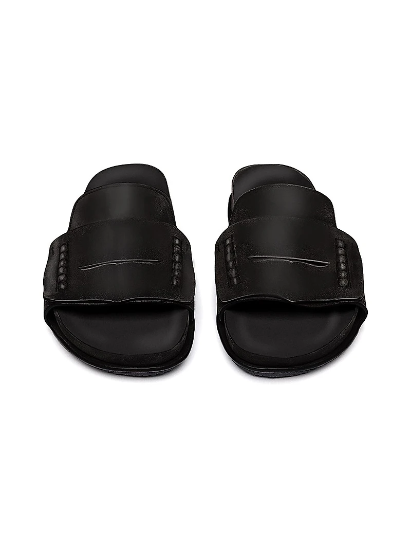 Leather Slide Sandals
