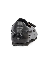 Les Batto Crocodile-Embossed Leather Loafers