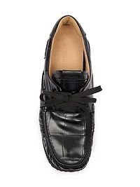 Les Batto Crocodile-Embossed Leather Loafers