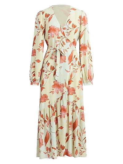 The Lady Like Floral Maxi Wrap Dress