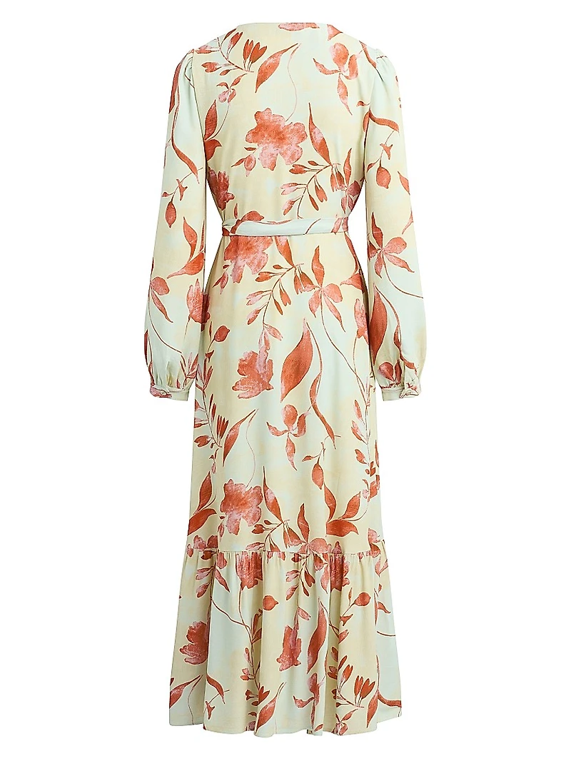 The Lady Like Floral Maxi Wrap Dress