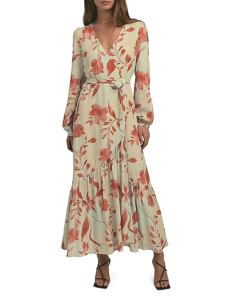 The Lady Like Floral Maxi Wrap Dress