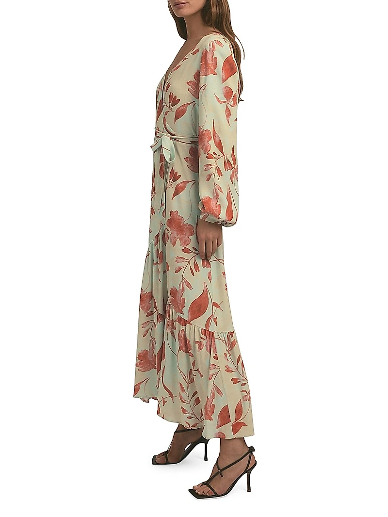 The Lady Like Floral Maxi Wrap Dress