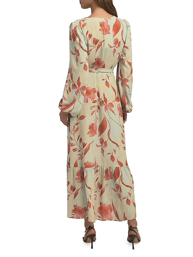 The Lady Like Floral Maxi Wrap Dress