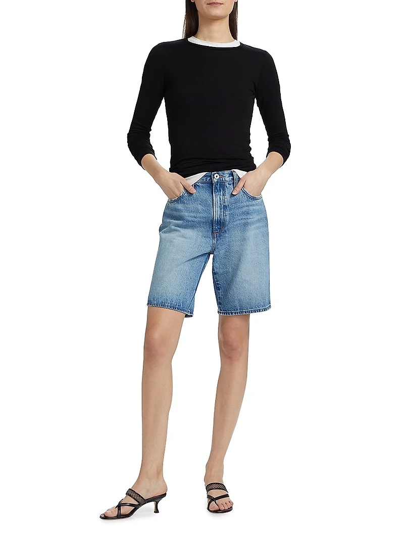 The Tommy Denim Low-Rise Bermuda Shorts