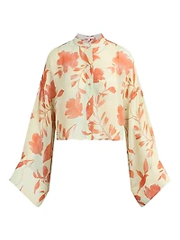 The Belle Of Ball Floral Crop Blouse