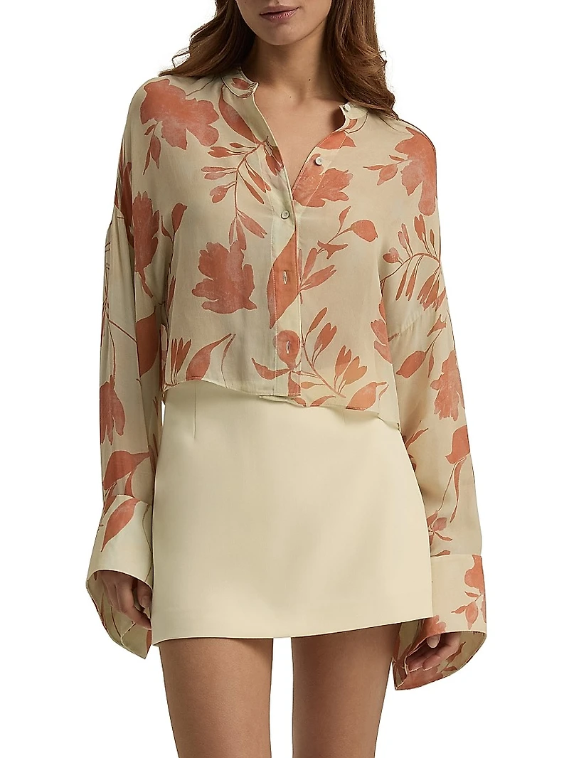 The Belle Of Ball Floral Crop Blouse