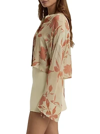 The Belle Of Ball Floral Crop Blouse