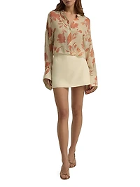 The Belle Of Ball Floral Crop Blouse