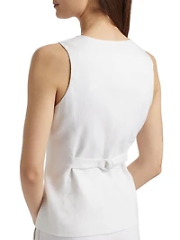 The Jones Linen-Blend Button-Front Vest