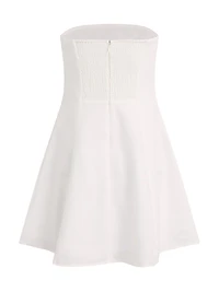 The Favorite Linen-Blend Strapless Minidress