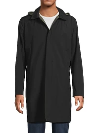 Reversible Stretch Nylon Hooded Jacket