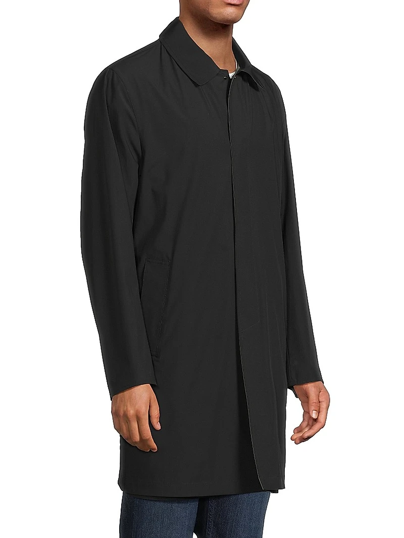 Reversible Stretch Nylon Hooded Jacket