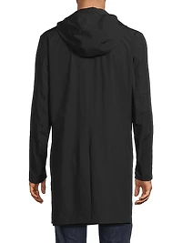 Reversible Stretch Nylon Hooded Jacket