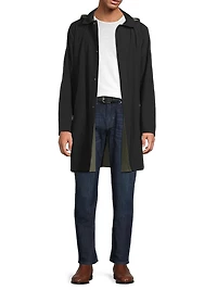 Reversible Stretch Nylon Hooded Jacket