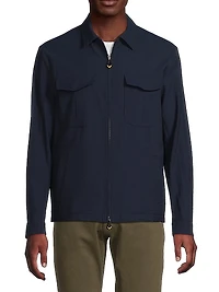 Seersucker Wool-Silk Jacket