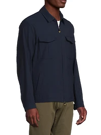 Seersucker Wool-Silk Jacket