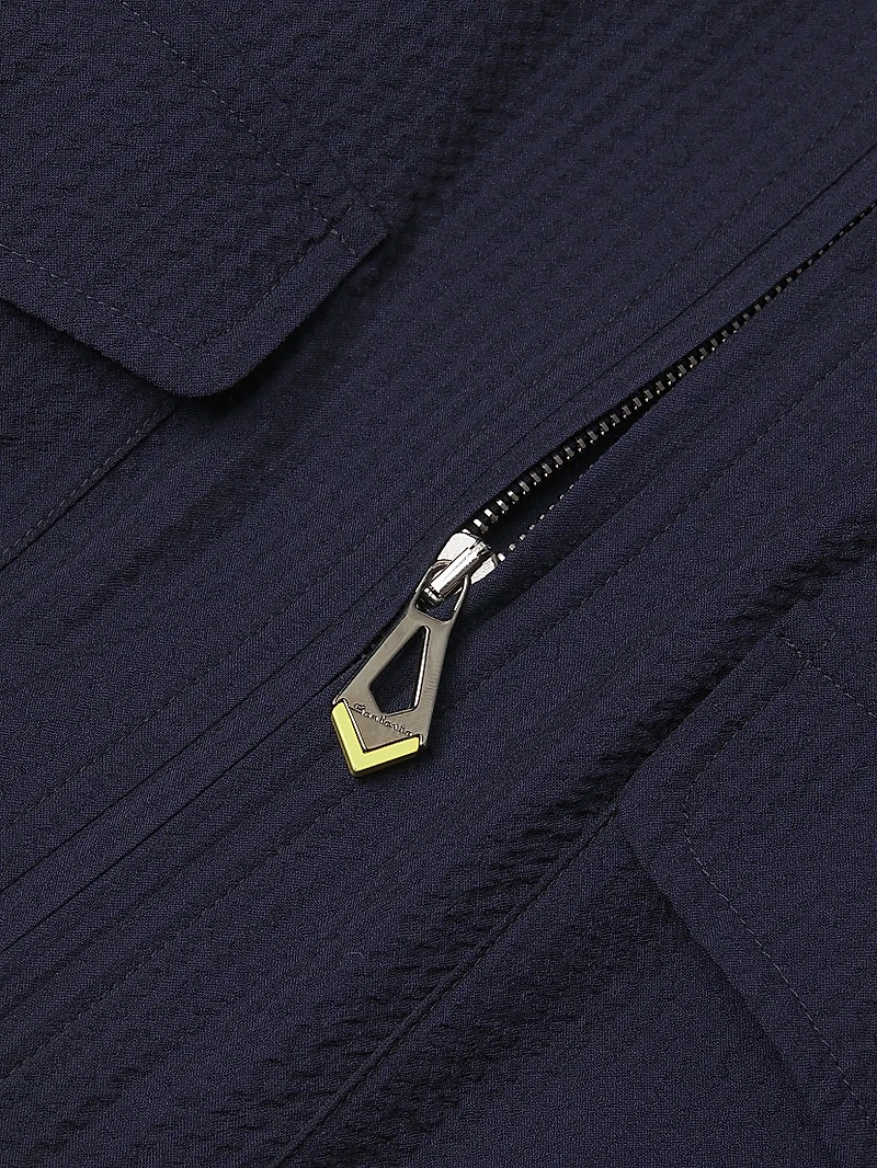 Seersucker Wool-Silk Jacket