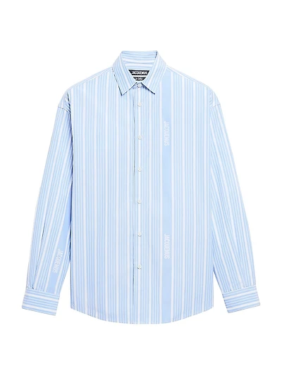 Logo Striped Cotton Shirt