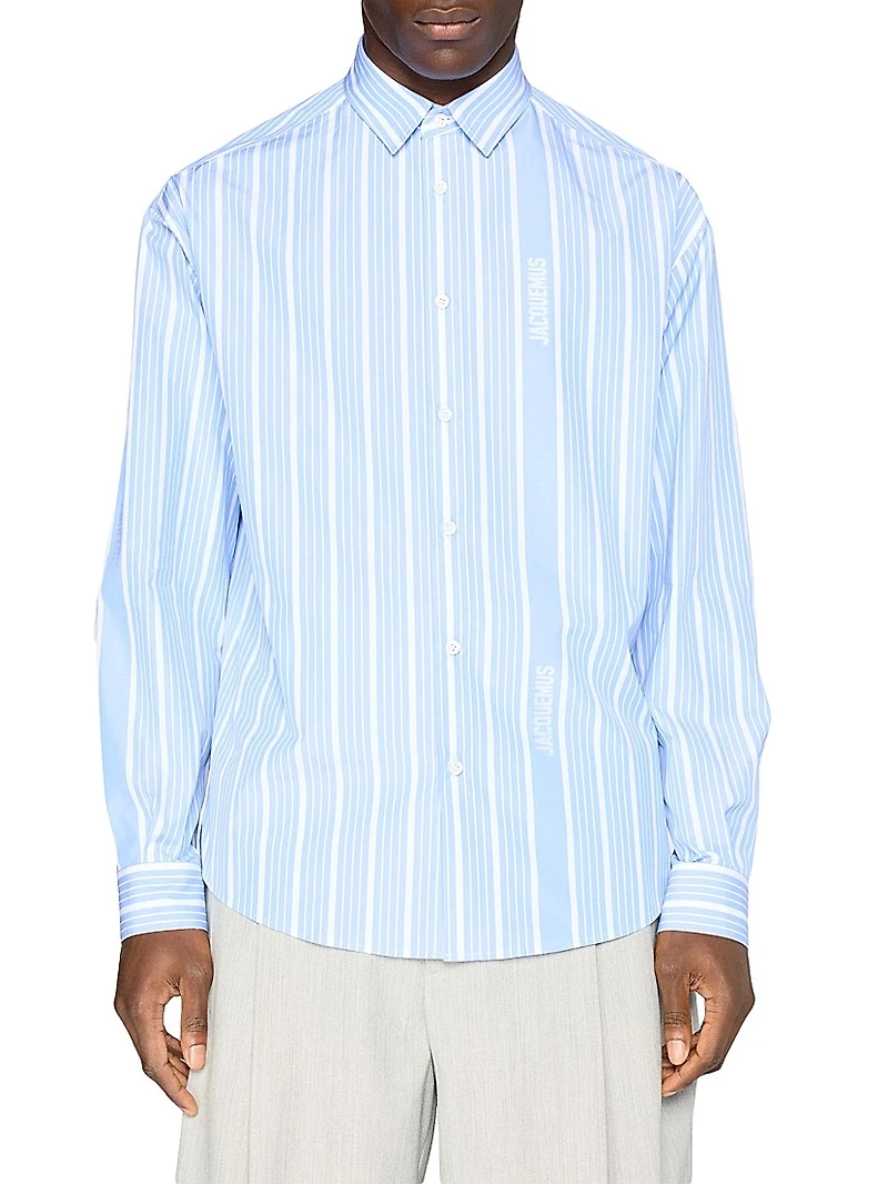Logo Striped Cotton Shirt
