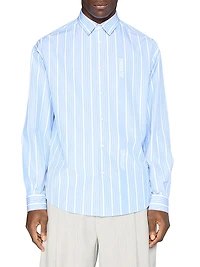 Logo Striped Cotton Shirt