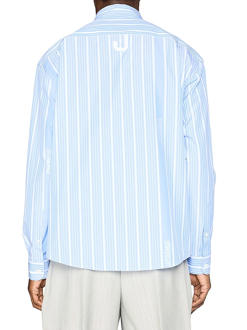 Logo Striped Cotton Shirt