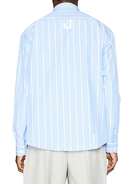 Logo Striped Cotton Shirt